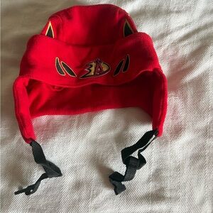 Angels Red Fleece Hat with Ear Flaps